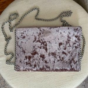 Pink Velvet Shoulder Purse